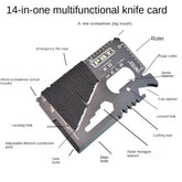 14 in 1 Stainless Steel Multi-Function Tool Card